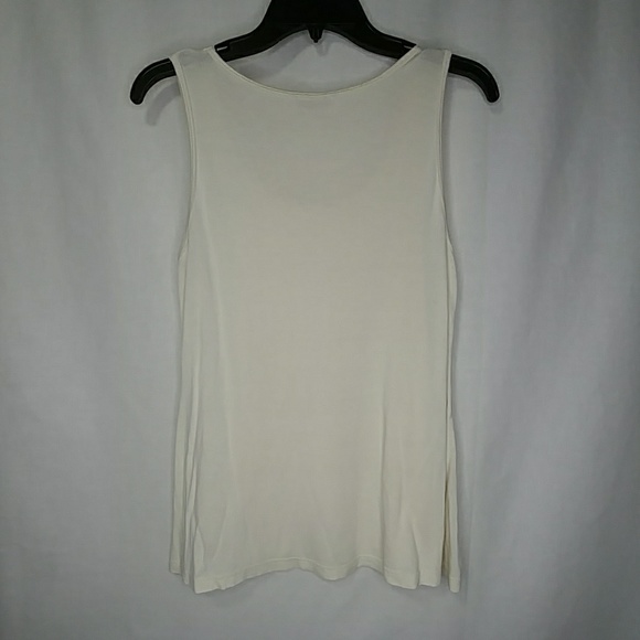 BKE Off White Sleeveless Tank Top Shirt Size M - Picture 2 of 3